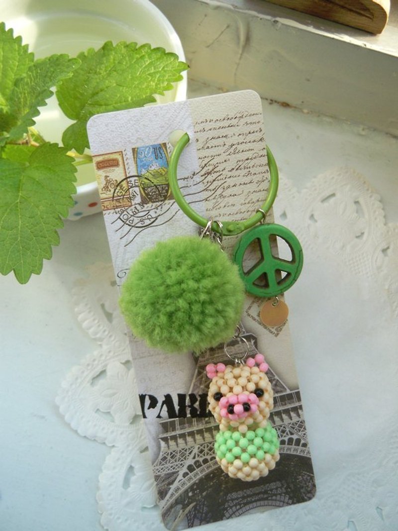 Peace pig (green) - Charms - Other Materials Green
