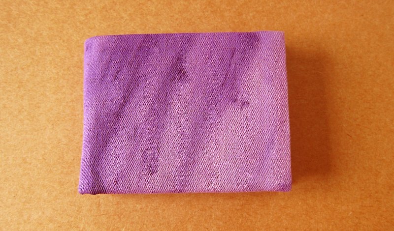 "Graduation gift sale in" hand-dyed purple horizontal valerian short clip (available free Coffee English words Oh!) - กระเป๋าสตางค์ - วัสดุอื่นๆ สีม่วง