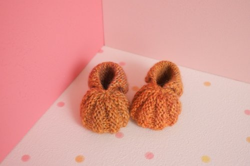 毛线编织宝宝婴儿鞋 南瓜鞋