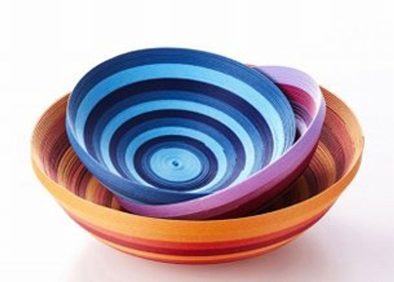 Recycle Paper Bowls - Bowls - Paper Multicolor