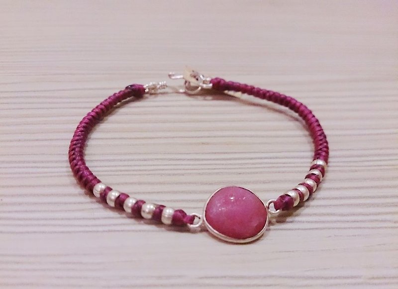 Silver wax rope bracelet rope bracelet natural stone bracelet lucky - Bracelets - Gemstone Multicolor
