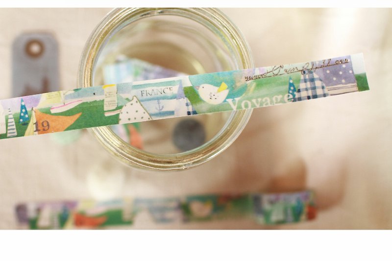 fion stewart Nippon and paper tape -07 sailing voyage - Washi Tape - Paper Blue