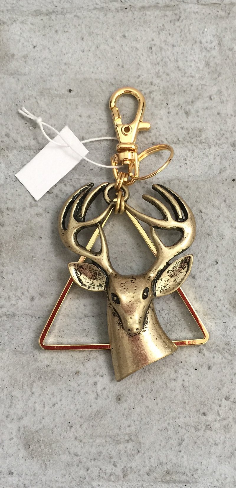 CAUTION elk (decoration chain) - ที่ห้อยกุญแจ - โลหะ สีนำ้ตาล