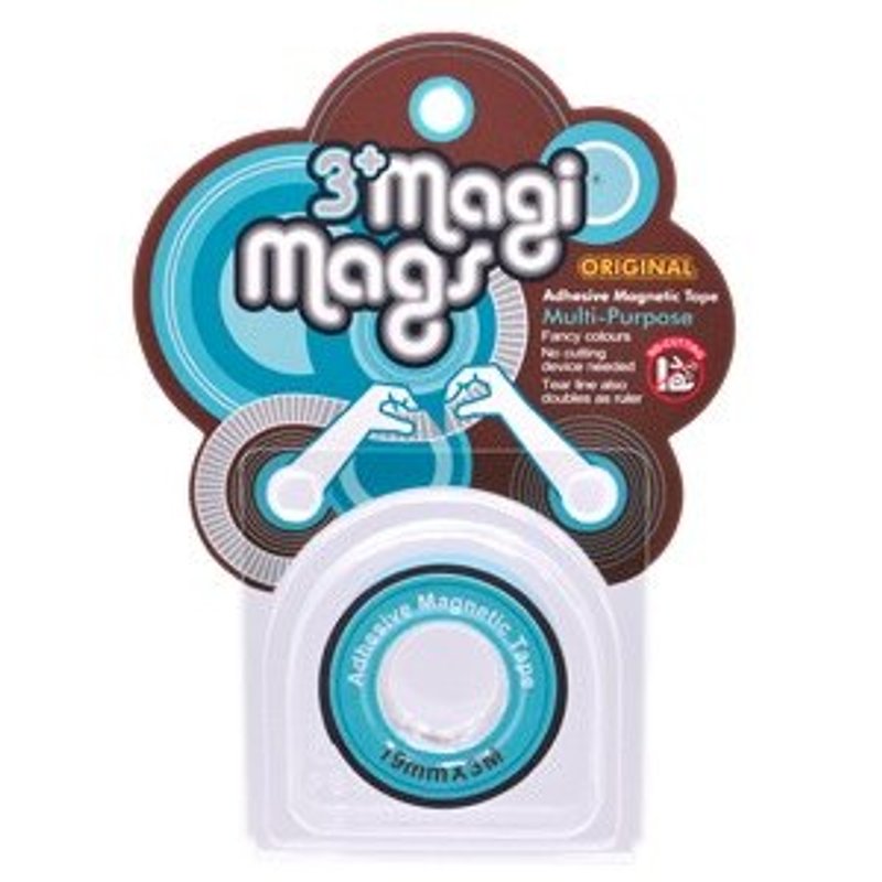 3+ MagiMags 磁気テープ 19mm x 3M ネオン ライトブルー - その他 - その他の素材 