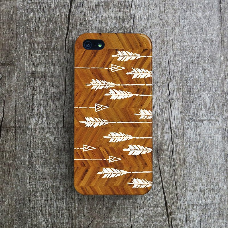 OneLittleForest - Original Mobile Case - iPhone 4, iPhone 5, iPhone 5c- arrow totem - Phone Cases - Plastic Brown