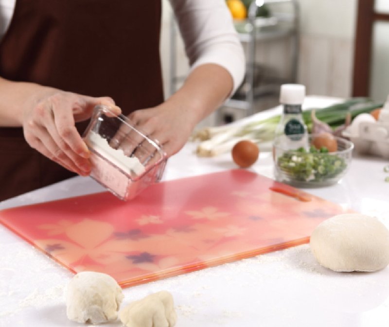 クリエイティブまな板 プラスチックまな板 メープルリーフ デザイン キッチン キッチン用品 キャンプ食器 文化的でクリエイティブなギフト (大) - 調理器具 - プラスチック オレンジ