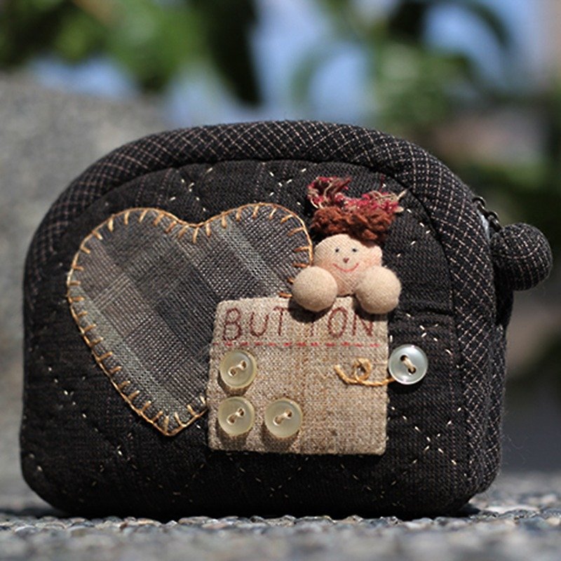 經典鄉村娃娃零錢包 - 手作材料包 - 其他 - 其他材質 黑色
