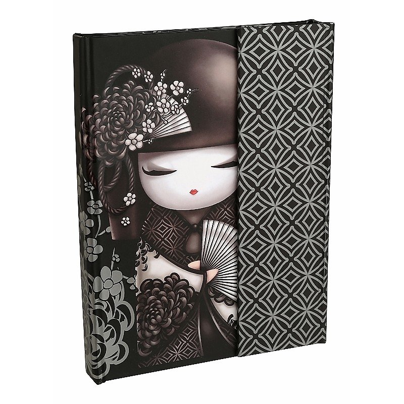 Kimmidoll and blessing doll notebook (with mirror inside) Shigemi - สมุดบันทึก/สมุดปฏิทิน - กระดาษ สีดำ