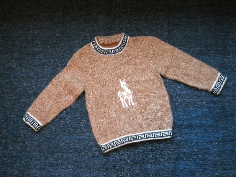 南米 ペルー インディアン アルパカ セーター (子供) - その他 - その他の素材 ブラウン