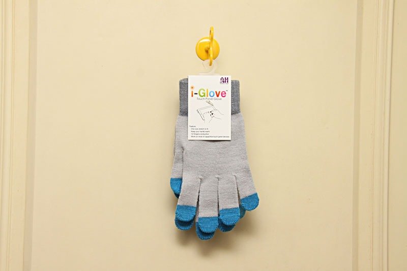 [I-Glove] Multi-touch all five fingers can touch capacitive touch screen gloves - light gray - ถุงมือ - วัสดุอื่นๆ สีเทา
