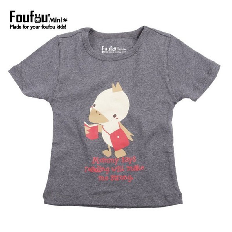 《Foufou》--Mini Foufou--2012小孩Tee--好好讀書(深灰)-三段尺碼 - 其他 - 棉．麻 