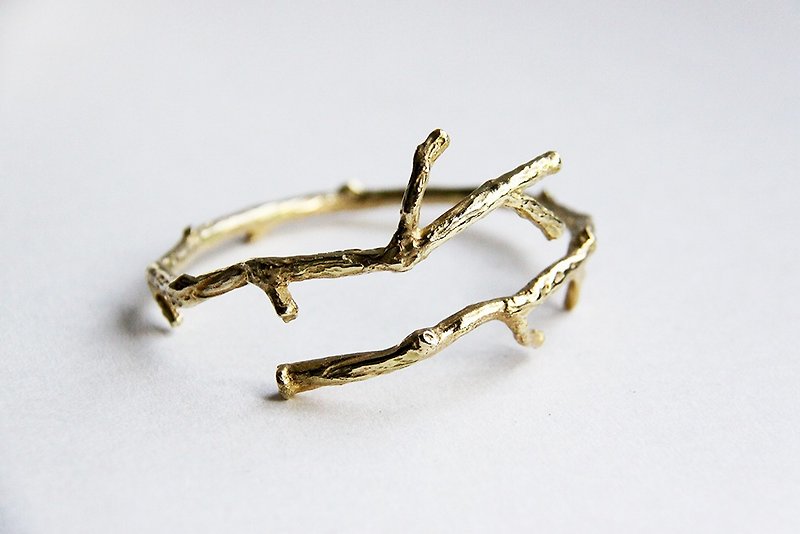 樹枝黃銅手環 - 手鍊/手鐲 - 其他金屬 金色