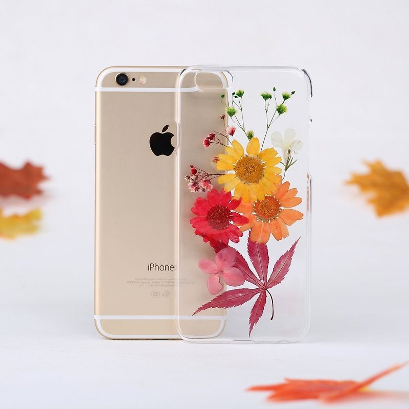 iPhone手機殼 Samsung押花手機保護殼 iPhone手機套Flower iPhone Case Clear Samsung Case - 手機殼/手機套 - 其他材質 多色