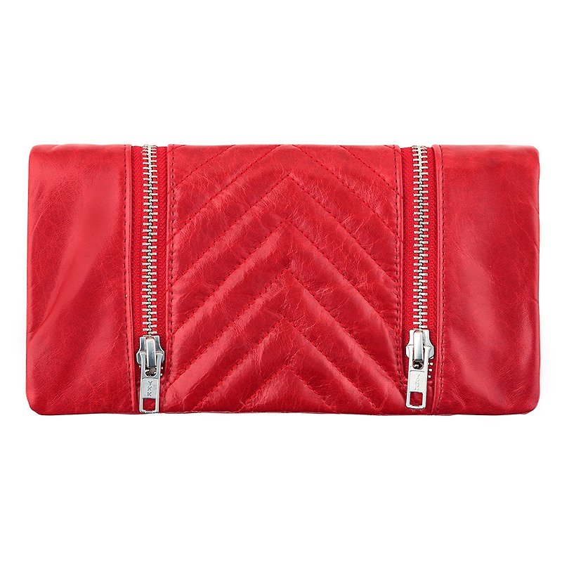 ALICE clutch _red / red - Clutch Bags - Genuine Leather Red