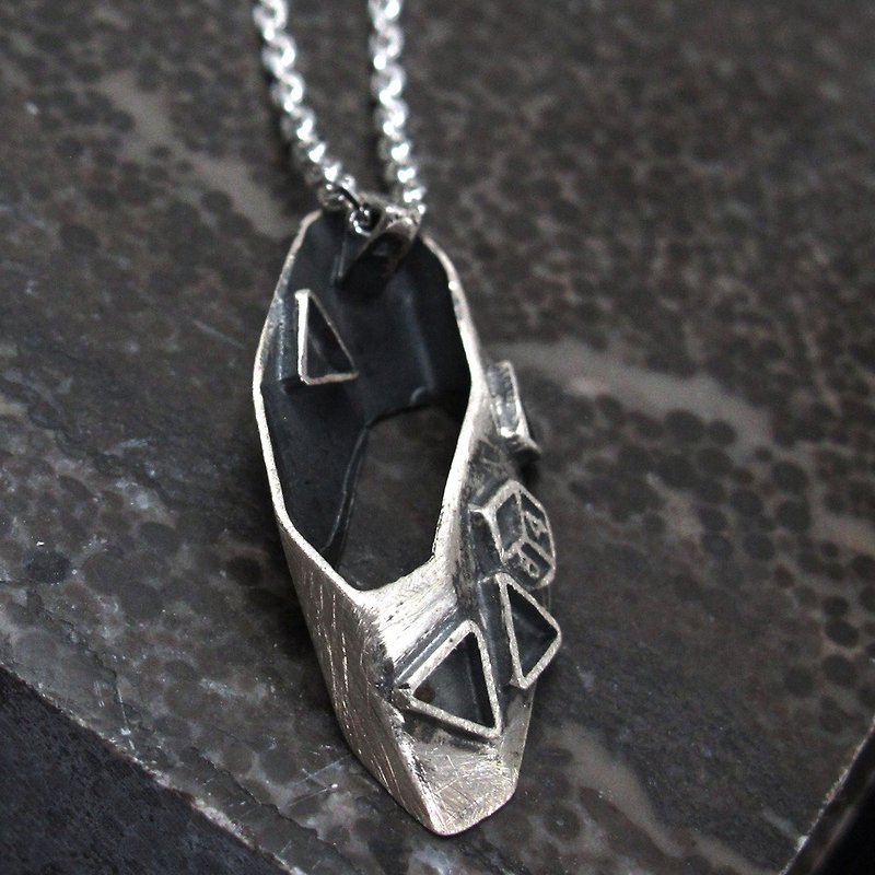 Necklace edge. Angle K 925 Sterling Silver Necklace - 64DESIGN - สร้อยคอ - เงินแท้ สีเงิน
