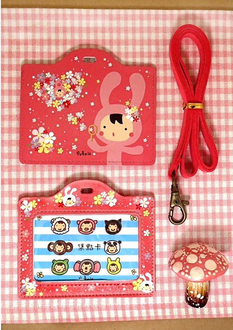 Illustration sets of documents - Bubble Flowers - ที่ใส่บัตรคล้องคอ - พลาสติก สึชมพู