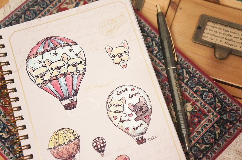 (Sold out) Dream Hot Air Balloon - Double Coil Notebook - Notebooks & Journals - Paper 