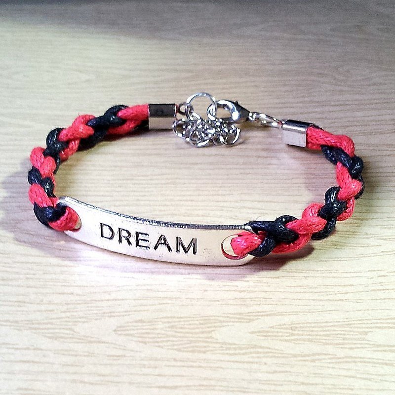 Dream Island | Old silver | Dream | cotton wax bracelet - Bracelets - Cotton & Hemp Multicolor