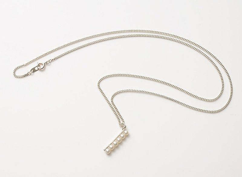 雪球珍珠項鍊 樣式 1 - 項鍊 - 其他金屬 白色