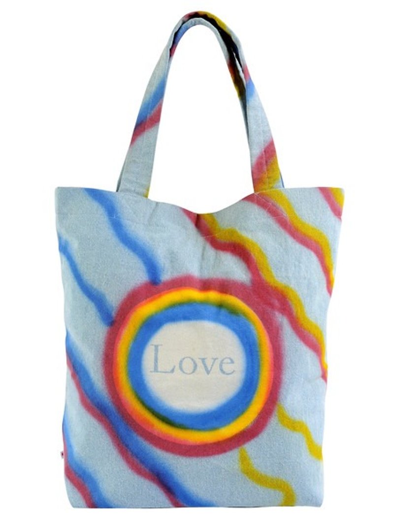 Love Is in the Air Denim Tote Bag - Handbags & Totes - Cotton & Hemp 