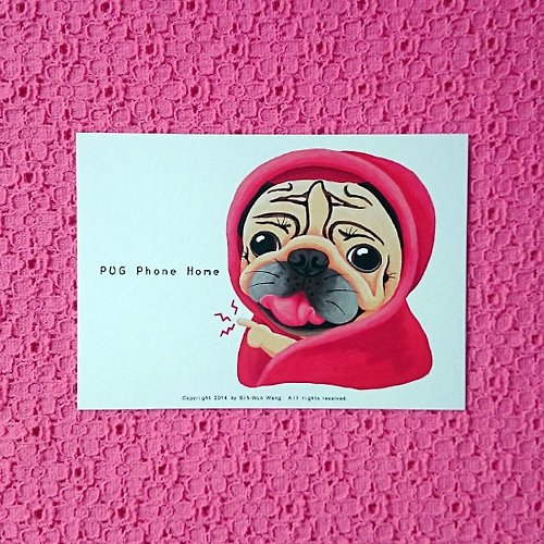 SihWun's Pug World 巴哥犬世界 PUG Phone Home 巴哥明信片