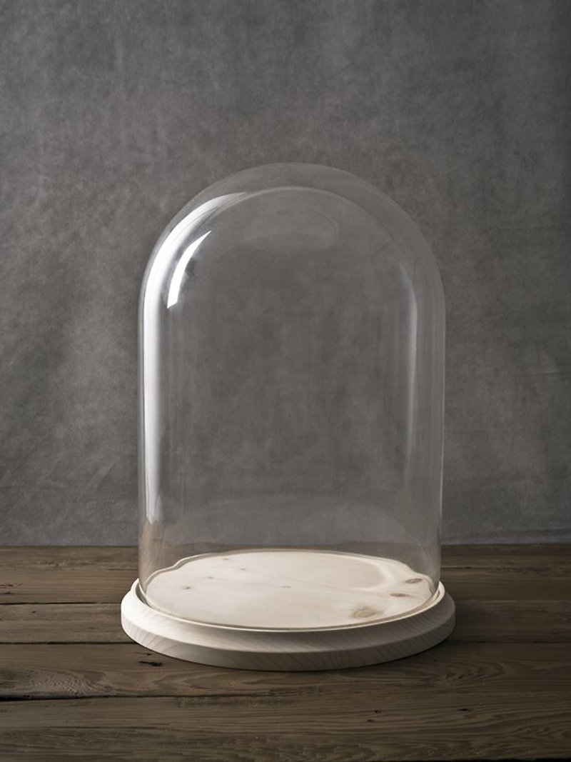 圓頂玻璃展示罩 L  size - 裝飾/擺設  - 玻璃 咖啡色