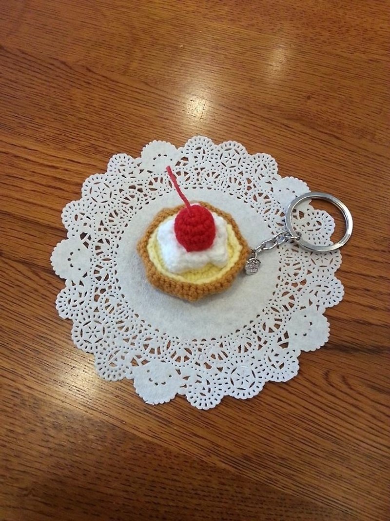 【Dessert】櫻桃奶油花型水果塔 - 鑰匙圈/鑰匙包 - 其他材質 多色