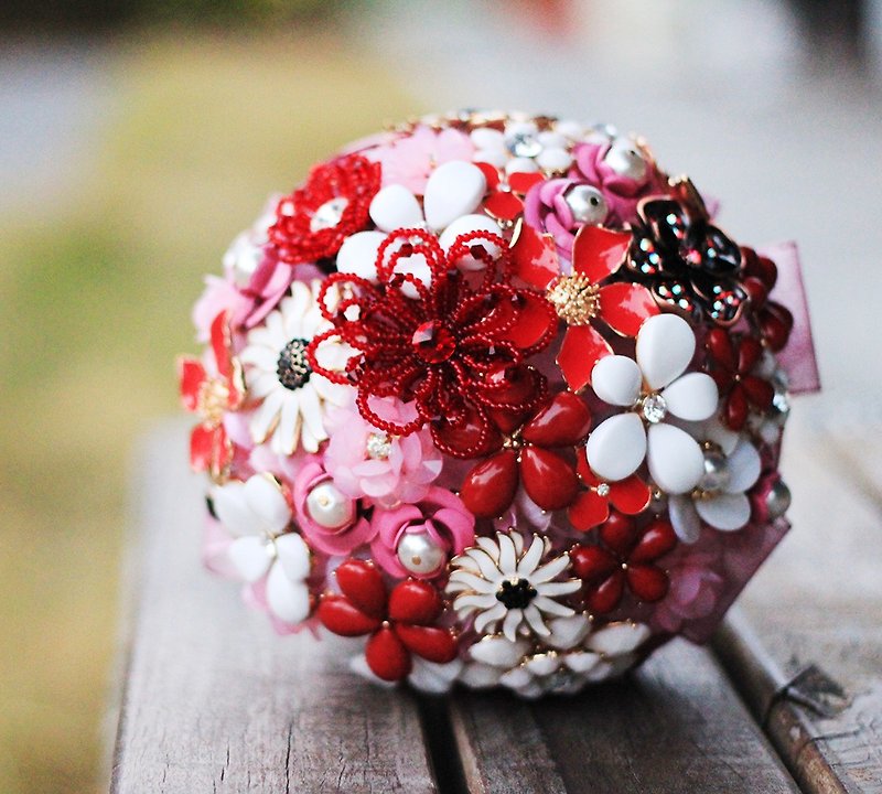 Jewelry bouquet [full jewelry series] flower / mini - Other - Other Materials Red