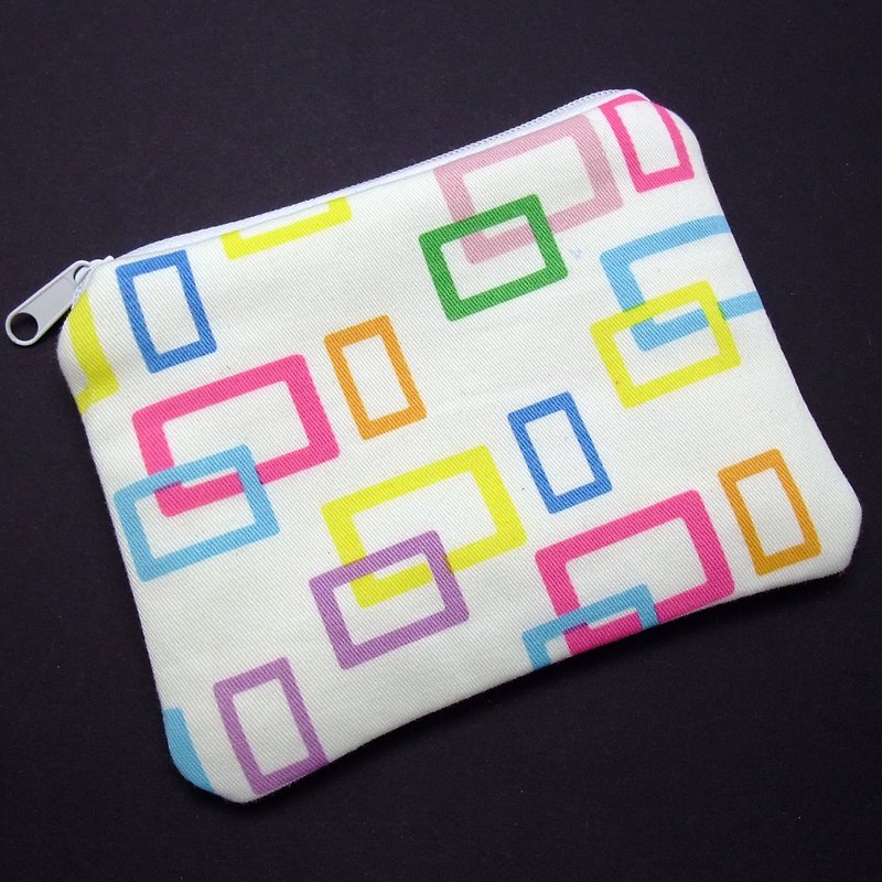 Zipper pouch / coin purse (padded) (ZS-94) - Coin Purses - Cotton & Hemp Multicolor