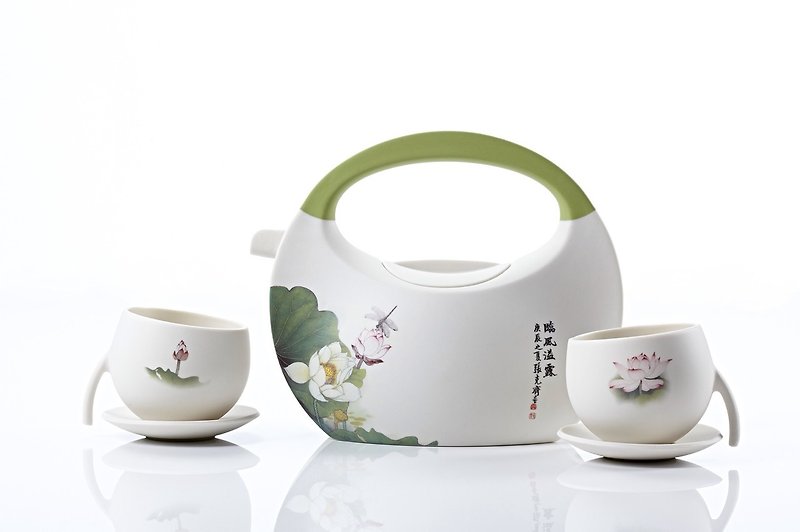 rondo Purse Tea Set 包包壺 - 綠夏荷 - 茶具/茶杯 - 其他材質 綠色