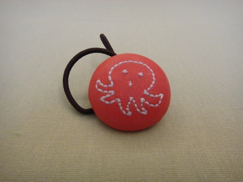 Leather bags feel withholding bundle - octopus - Hair Accessories - Genuine Leather Red