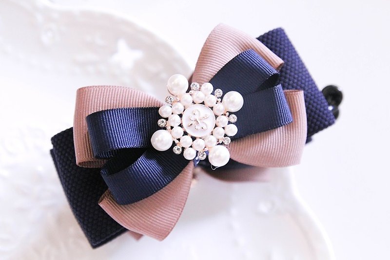 Aristocratic Bow Banana Clip - Hair Accessories - Other Materials Blue