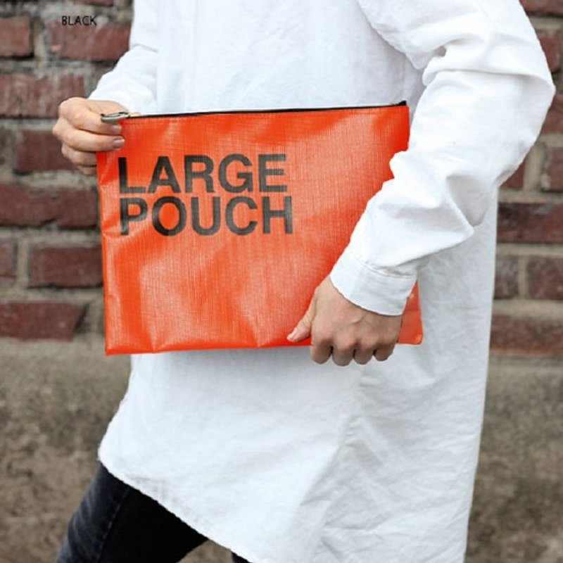 Dessin x Jstory- trend fashion letters 000 packets L- orange, JST30174 - Toiletry Bags & Pouches - Plastic Orange