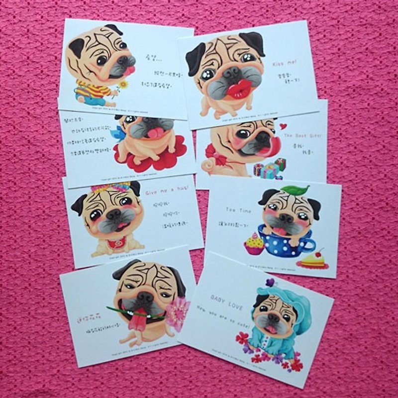 Postcard-Draw My Pug Life (Part.3) - Cards & Postcards - Paper White