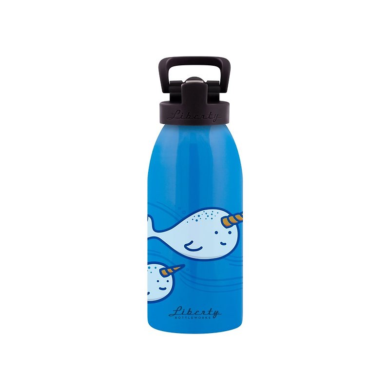 Liberty all-aluminum environmentally friendly sports water cup-470ml-narwhal adventure/single size - Pitchers - Other Metals Blue