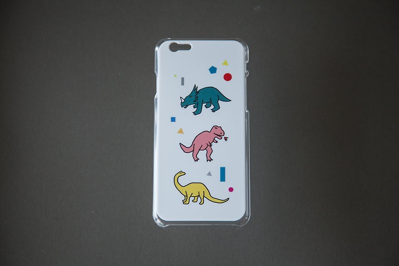 I am a hand tonight - Triceratops tyrannosaurus rex / iphone5 / 5s / 6 = 6s also apply / 6 + / 7/7 + / 8/8 + / X phone shell - white hard shell - Phone Cases - Plastic White