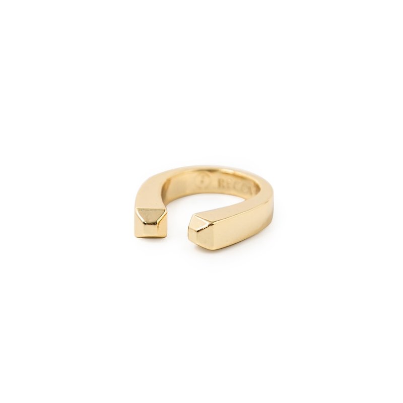 Recovery / 2014 U-type Rivets Ring / Adjustable Ding Mao U-Ring (Gold) - แหวนทั่วไป - โลหะ 