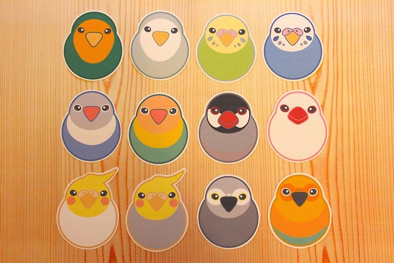 Happiness is defined. Happiness Only. Fantasy parrot family stickers group (a group 12) - สติกเกอร์ - กระดาษ 