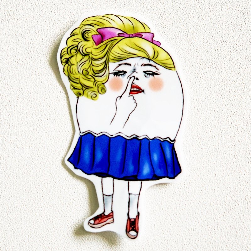 [stickers]ヤンキー女子高生-防水シール(大) - สติกเกอร์ - กระดาษ สีน้ำเงิน