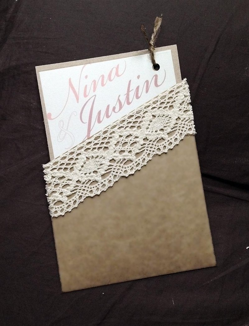 [Endorphin] custom handmade lace wedding invitations - Other - Paper Khaki