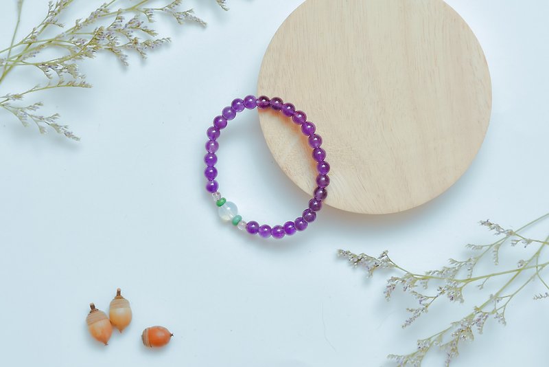 Suddenly (Bracelet Series) Amethyst (6mm)-Spirituality/Wisdom - Bracelets - Gemstone Purple