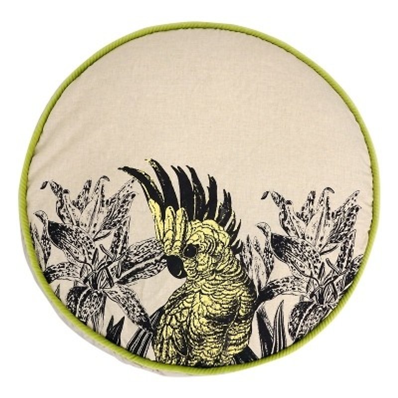GINGER │ Denmark and Thailand design - Realistic Animals Simian large circular wooden seat - Pillows & Cushions - Cotton & Hemp 