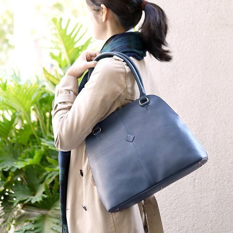 Made in Japan by CLEDRAN - Messenger Bags & Sling Bags - Genuine Leather Blue