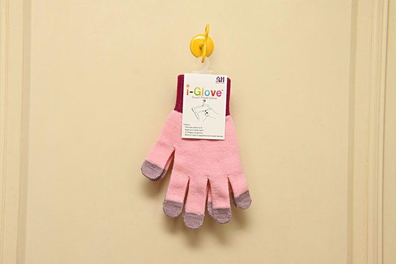 [I-Glove] Multi-touch all five fingers can touch capacitive touch screen gloves - pink - ถุงมือ - วัสดุอื่นๆ สึชมพู
