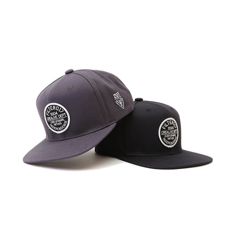 Filter017 - Baseball Cap - Filter017 HKT Round Cloth LOGO Baseball Cap - หมวก - ผ้าฝ้าย/ผ้าลินิน สีน้ำเงิน