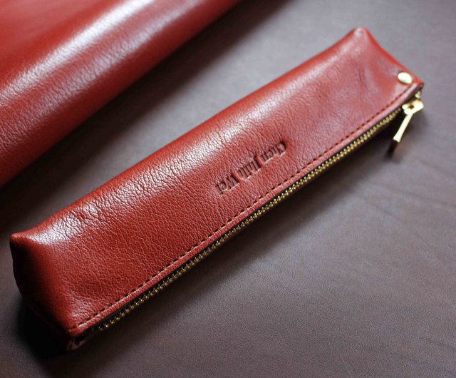 QUIゴートレザーペンケース VULCAN ゴートスキンレザー きめ細かいカンガルーレザー/ゴート