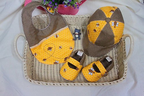 Boubou HoUse 小小蜜蜂鞋兜帽組