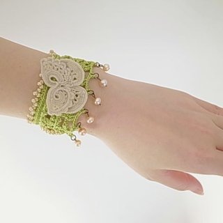 Irish Crochet Lace Jewelry (Butterfly) Bracelet
