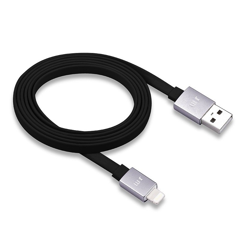 J｜M AluCable Flat™ DC-268GY - Chargers & Cables - Other Metals Black
