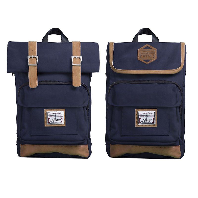 RITE twin package ║ flight bag x vintage bag (S) - Nylon Zhang Qing ║ - กระเป๋าแมสเซนเจอร์ - วัสดุกันนำ้ สีดำ
